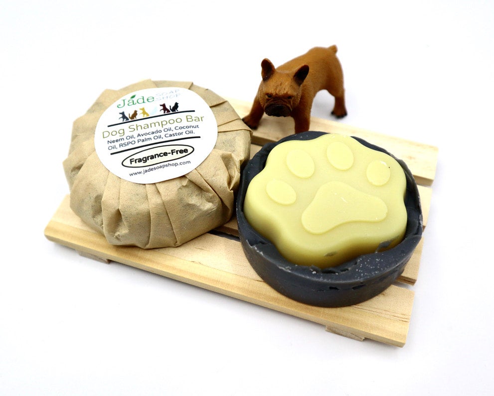 Dog Shampoo Bar Neem Oil Pet Soap for dogs Fragrance Free Jade
