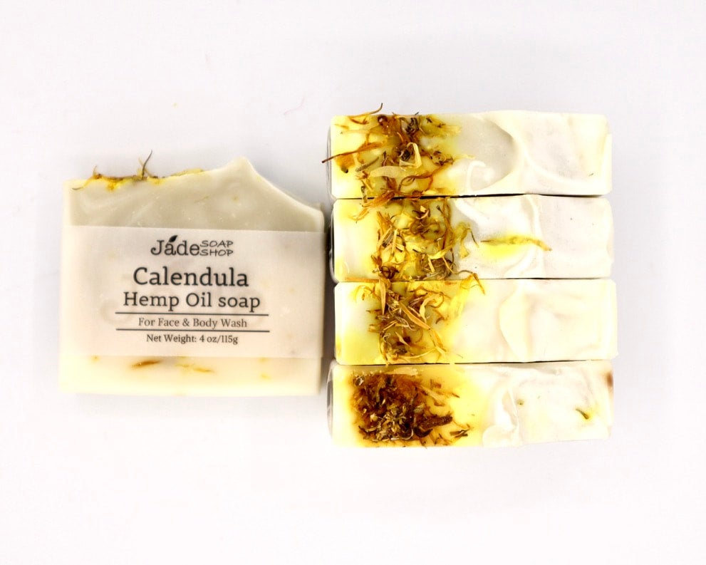 Calendula Hemp Oil Soap for Face Body wash recommend for